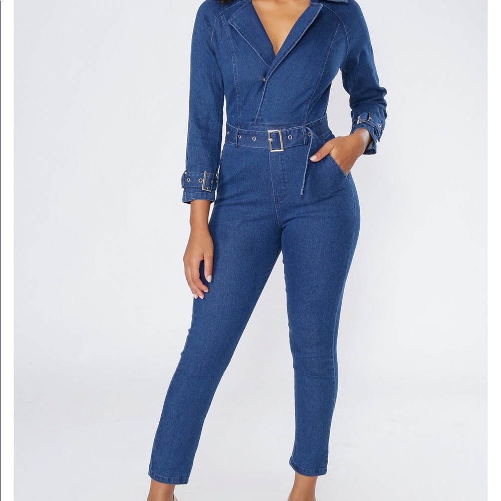 ⚡️SALE⚡️ New Fashion Nova Style Denim Jumpsuit